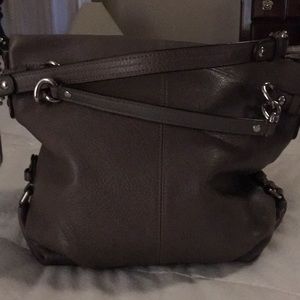 Coach Taupe Leather Brooke Satchel Bag